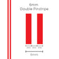 SAAS 1303 Pinstripe 6mm Double Stripe - Red