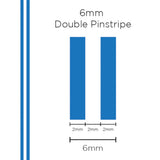 SAAS 1304 Pinstripe 6mm Double Stripe - Medium Blue