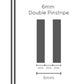 SAAS 1308 Pinstripe 6mm Double Stripe - Charcoal