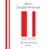SAAS 1503 Pinstripe 9mm Double Stripe - Red