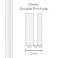 SAAS 1602 Pinstripe 12mm Double Stripe - White