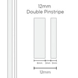 SAAS 1602 Pinstripe 12mm Double Stripe - White