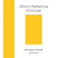 SAAS 1701 Pinstripe 20mm Solid Reflective - Yellow