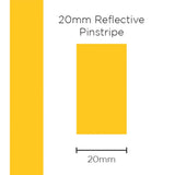 SAAS 1701 Pinstripe 20mm Solid Reflective - Yellow