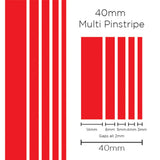 SAAS 1903 Pinstripe 40mm Multi Stripe - Red