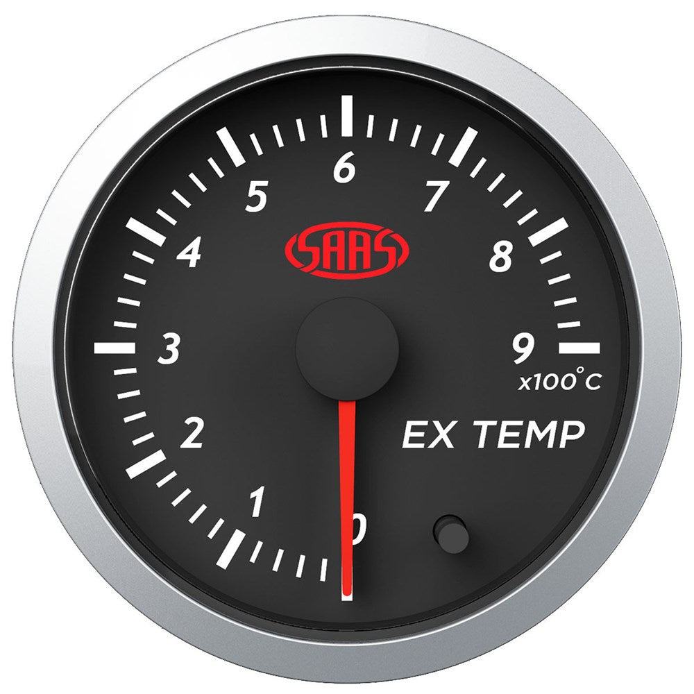 SAAS SG21240 Exhaust Temp Gauge 0¬∞-900¬∞ 52Mm Black Street Series