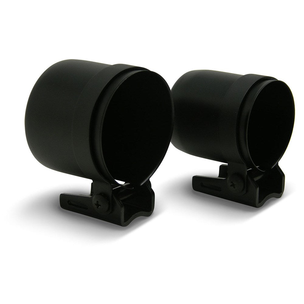 SAAS Gauge Cup 2-5/8 Inch Black Metal with Hole to Suit Electronic and Mechanical Gauges - SGC258BH