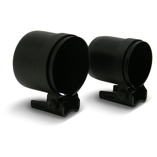 SAAS Gauge Cup 2-5/8 Inch Black Metal with Hole to Suit Electronic and Mechanical Gauges - SGC258BH