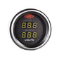 SAAS 52mm Black Muscle Series Dual Battery Digital Voltmeter Gauge (8-18V) - SG-DDVLT52B
