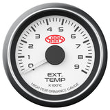 SAAS 52mm White Muscle Series EGT Exhaust Temperature Gauge (0-900C) - SG-EXT52W1