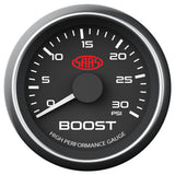 SAAS 52mm Black Muscle Series Diesel Boost Gauge (0-30PSI) - SG-TBD52B