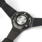 SAAS 14" Drifter ADR Compliant Suede Covered Steering Wheel with Black Brushed Aluminium Spokes and Yellow Centre Stripe - SW1016S