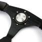 SAAS 14" ADR Compliant Octane Poly Grip Steering Wheel with Three Black Brushed Alloy Spokes - SW515B-R