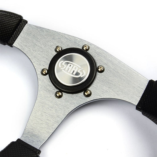SAAS 14" ADR Compliant Octane Poly Grip Steering Wheel with Three Titanium-Look Spokes - SW515T-R