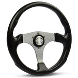 SAAS 14" ADR Compliant Octane Poly Grip Steering Wheel with Three Titanium-Look Spokes - SW515T-R