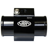 SAAS Black Aluminium Water Temperature Adapter for Radiator Hose - 32mm - SWTA32B