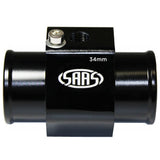 SAAS Black Aluminium Water Temperature Adapter for Radiator Hose - 34mm - SWTA34B