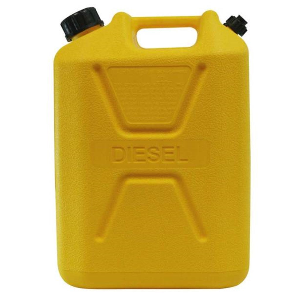 Pro Quip 10L Plastic Fast Pour Fuel Jerry Can - Diesel Yellow - 1009 (Bulky Item - Freight Applies)