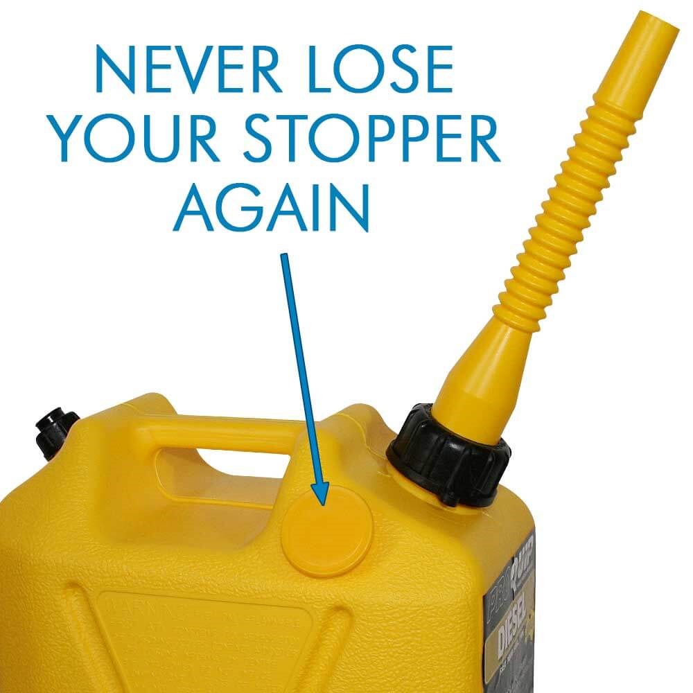 Pro Quip 10L Plastic Fast Pour Fuel Jerry Can - Diesel Yellow - 1009 (Bulky Item - Freight Applies)