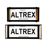 Altrex Slimline VIC, QLD 4 Figure Black Number Plate Protectors - with Lines - 4VSL