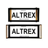 Altrex Slimline VIC, QLD 4 Figure Black Number Plate Protectors - without Lines - 4VSNL