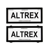 Altrex NSW, ACT, SA, WA, NT 5 Figure Black Number Plate Protectors - with Lines - 5L