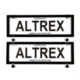 Altrex VIC 5 Figure Dual Slimline Black Number Plate Protectors - without Lines - 5VSNL