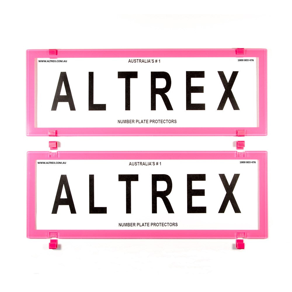 Altrex Standard Size Pink Number Plate Protectors - without Lines - 6BCNL