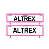 Altrex NSW & SA Slimline Pink Number Plate Protectors -  without Lines - 6BCNLP