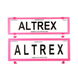 Altrex QLD, ACT, VIC, TAS, SA, WA & NT Slimline/Standard Size Combination Pink Number Plate Protector Covers - without Lines - 6BCQSNL