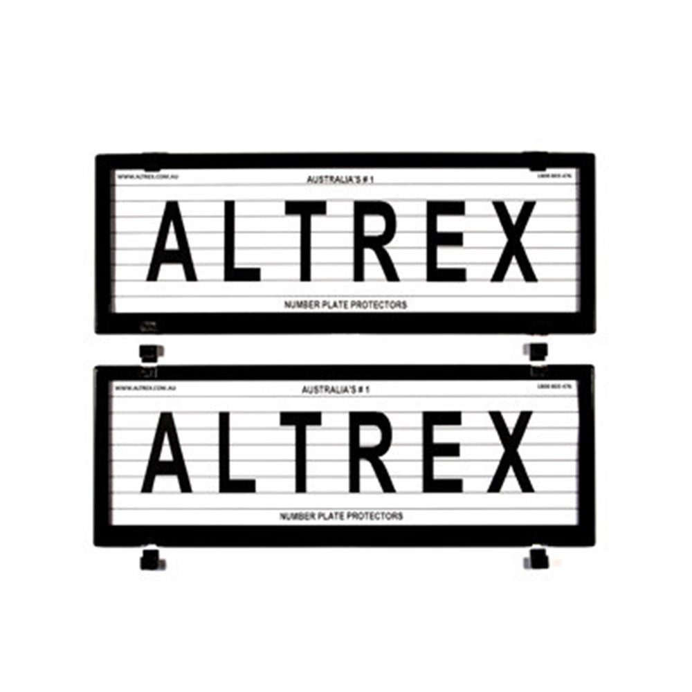 Altrex Standard Size Black Number Plate Protector Covers - with Lines - 6CL