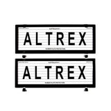 Altrex Standard Size Black Number Plate Protector Covers - with Lines - 6CL
