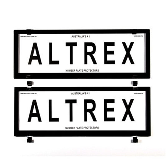 Altrex Standard Size Black Number Plate Protectors - without Lines - 6CNL