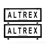 Altrex Standard Size Black Number Plate Protectors - without Lines - 6CNL