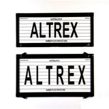 Altrex NSW HSV and FPV Slimline Black Number Plate Protectors - with Lines - 6HPVSL