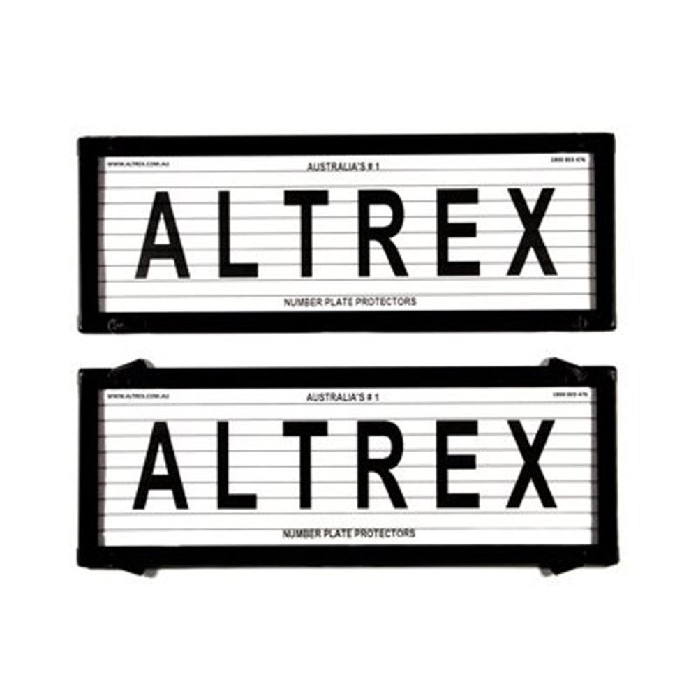 Altrex Standard Size Black Number Plate Protector Covers - with Lines - 6L