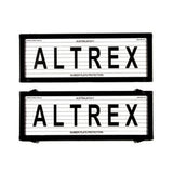 Altrex Standard Size Black Number Plate Protector Covers - with Lines - 6L