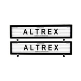 Altrex European Classic Full Size Front and Rear Black Number Plate Protectors - with Lines - 6LE