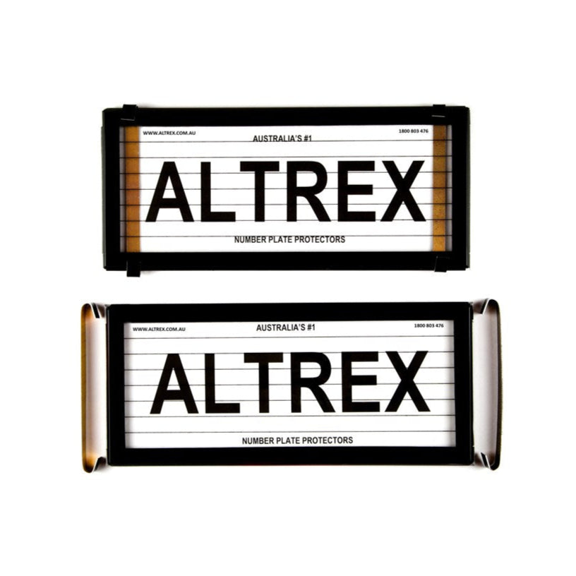 Altrex NSW Historic Black Number Plate Protectors - with Lines - 6LH