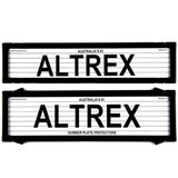 Altrex NSW & SA Black Premium Combination Number Plate Protectors - with Lines - 6LP