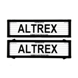Altrex NSW Premium Dual Back Black Number Plate Protectors - with Lines - 6LPDB