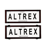 Altrex Standard Size Black Border & Red Insert Number Plate Protectors - with Lines - 6LR