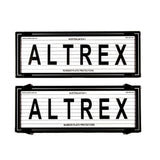 Altrex Standard Size Black Border & Silver Insert Number Plate Protectors -  with Lines - 6LS