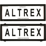 Altrex Standard Size Black Number Plate Protectors - without Lines - 6NL