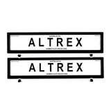 Altrex European Classic Full Size Front & Rear Black Number Plate Protectors - without Lines - 6NLE