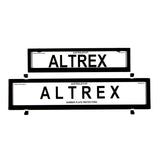 Altrex NSW & ACT European Premium Combination Black Number Plate Protectors - without Lines - 6NLEP