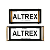 Altrex NSW Historic Black Number Plate Protector Covers - without Lines - 6NLH