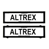 Altrex NSW Premium Dual Back Black Number Plate Protectors - without Lines - 6NLPDB