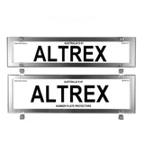 Altrex NSW & SA Premium Combination Chrome Style Number Plate Protectors - without Lines - 6PCC