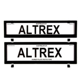 Altrex NSW & SA Slimline Black Number Plate Protectors - without Lines - 6PCNL